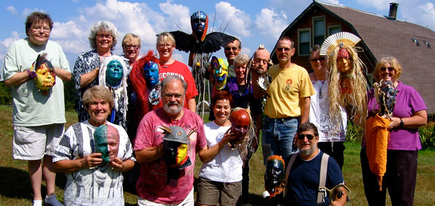 group of students with completed masks in Wisconsin